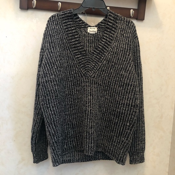 $480 Acne Studios Keborah wool v neck sweater size small - Picture 4 of 9